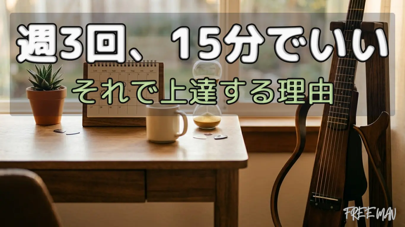 忙しい人のための週3回15分ギター練習法とは