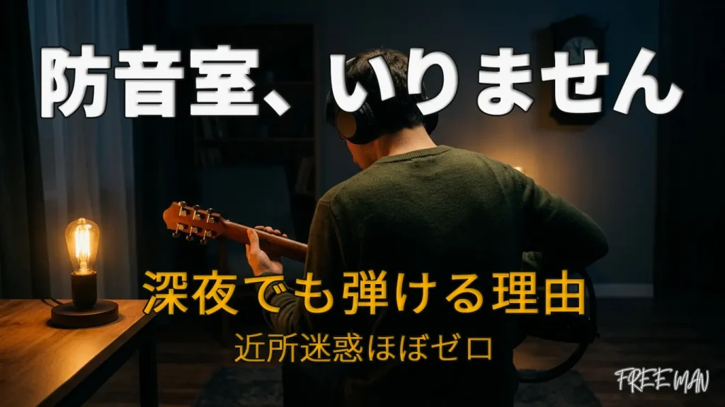 【ギター演奏】防音室なしで近所迷惑ほぼゼロにする方法とは