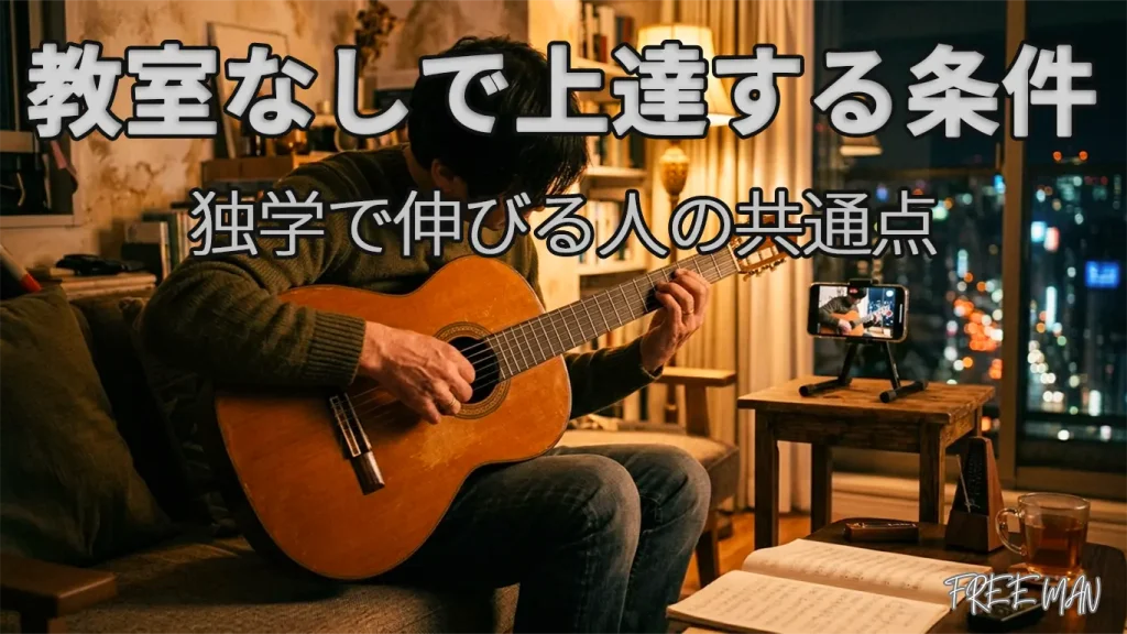 音楽教室に行かずに独学で上達できる条件とは