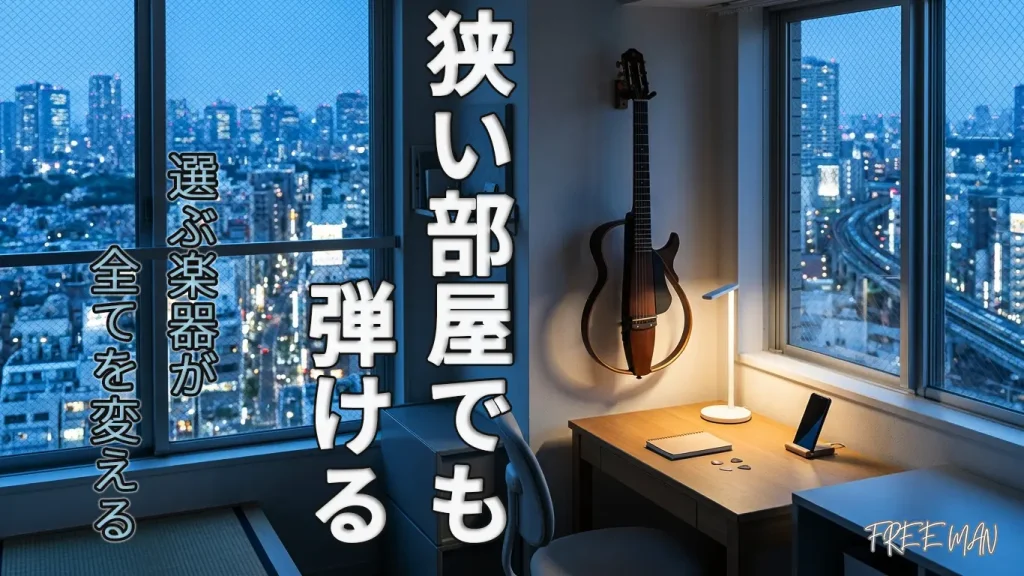 部屋が狭くても弾けるギターの選び方を解説