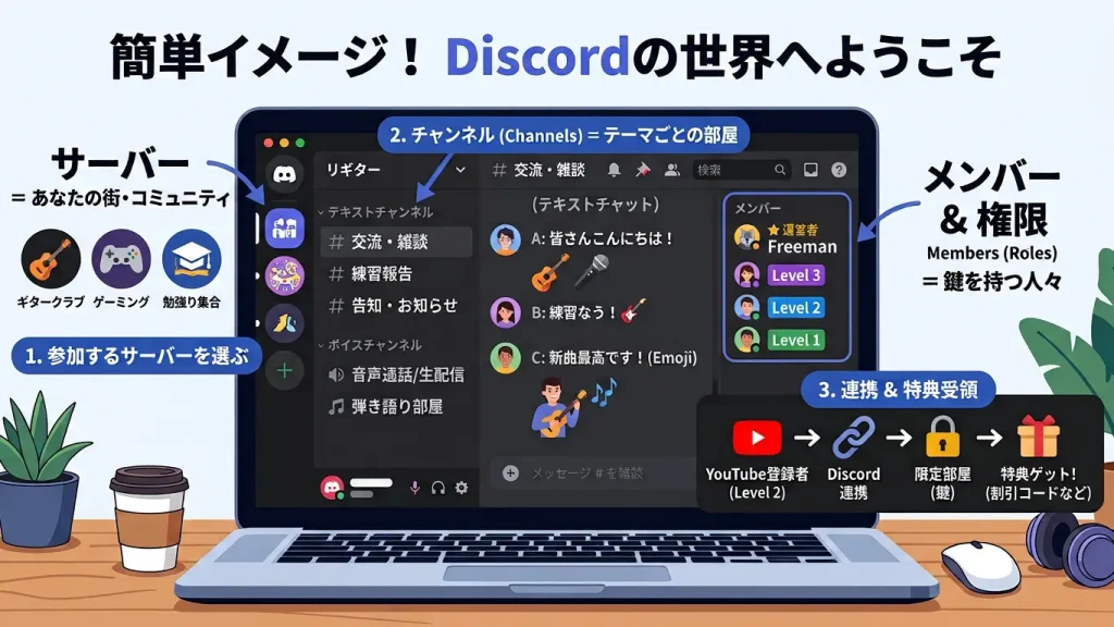 簡単イメージ!Discordの世界へようこそ